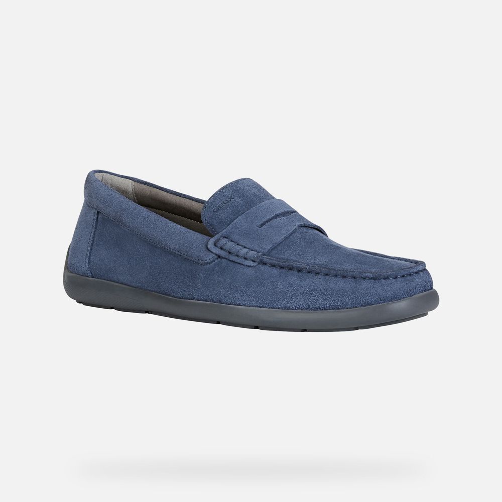 Geox Erkek Loafers Mavi - Devan - BGH-631427